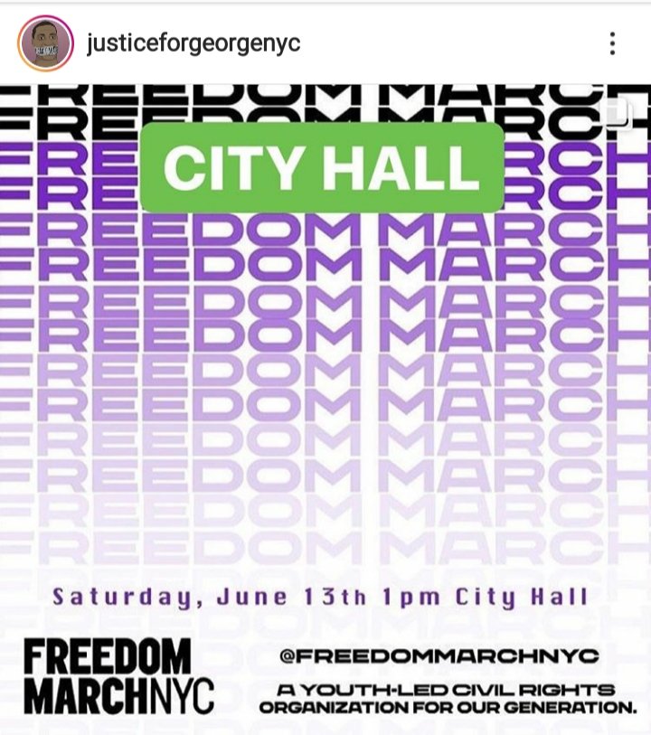 EpicProsaic's tweet photo. More NYC Protests 
TODAY
Saturday June 13th 

Check this entire thread for more. 

Thank you Instagram 
@ justiceforgeorgenyc for this! 

#BlackLivesMatter
#JusticeForGeorgeFloyd #NYCprotest 
#NYCprotest 
#BronxProtest 
#NewYorkProtests 
#GeorgeFloyd 
#BLM
#ManhattanProtests https://t.co/z3mBZgCylw