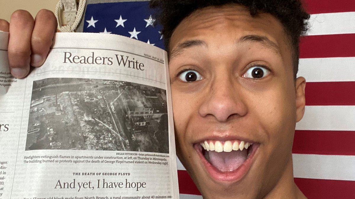 NorthwesternMN's tweet photo. We are proud of the ways UNW students are using their gifts to help our communities and nation heal. A letter written by Seraiah Brooks—senior PSEO student—in response to George Floyd’s death was published in the Star Tribune. Read Seraiah’s letter at https://t.co/gwZMgRpTKd https://t.co/xKFuDUEb0x