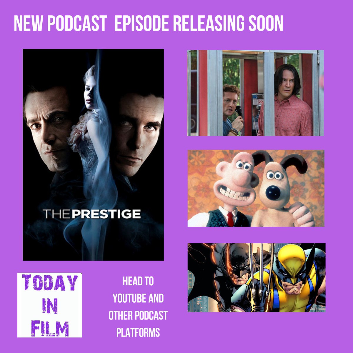 TodayInFilmPod's tweet photo. Today In Film Podcast episode 3 out now ^^^^ https://t.co/Xul0qjxJXy
Go check it out, it's our favourite yet.
.
.
.
.
.
#youtube #film #news #podcast #Trending #christopernolan #funny #entertainment #SaturdayThoughts #bts #BillandTedDay #wallaceandgromit #ardman #chickenrun https://t.co/aQNtvKLVyY