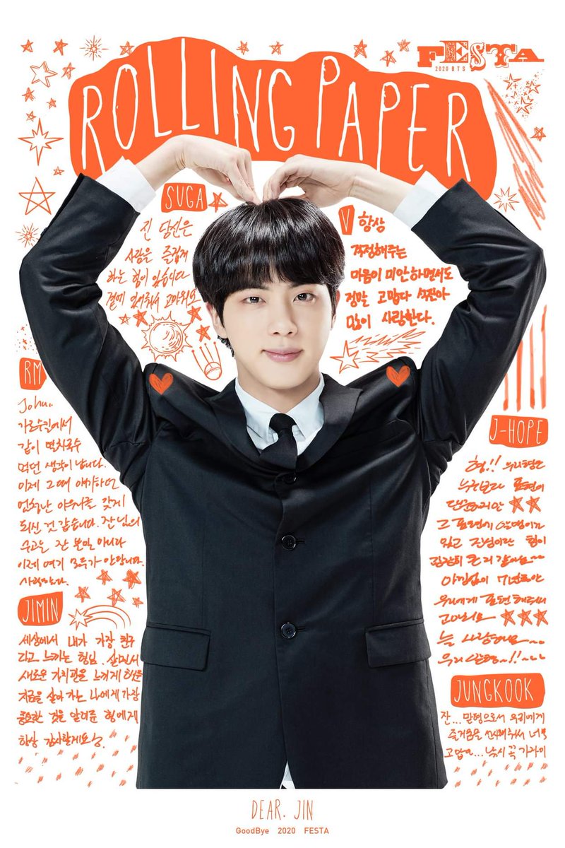 BTSARMY_Salon's tweet photo. [Thread] Seokjin's Rolling Paper

#2020BTSFESTA @BTS_twt https://t.co/TPlTzqcam1