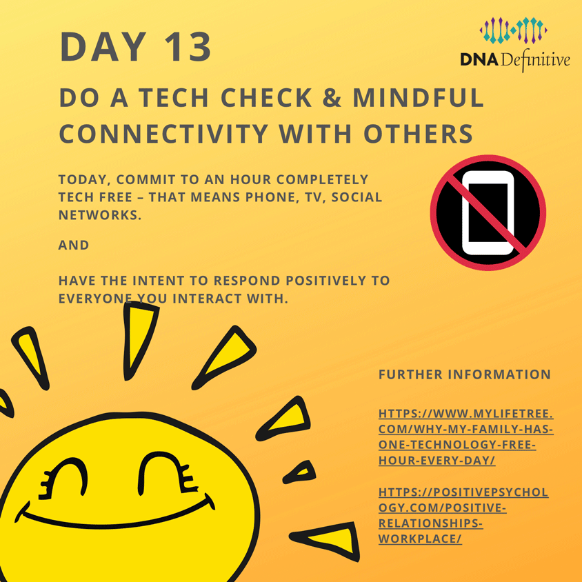 CV_UHB's tweet photo. On day 13, take a break from all things digital and focus on interacting positively with those around you.
Missed the start of our 30-day journey towards improving our resilience? Find out how to start your own journey: https://t.co/ZpfosHB59v #CAVCares https://t.co/vVzF4im3ex