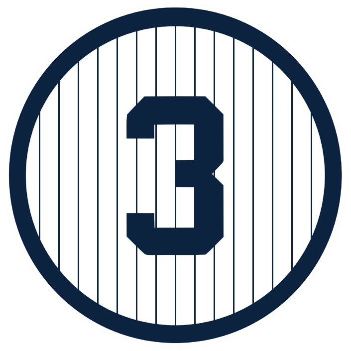 X \ YES Network على X: The Yankees retired Babe Ruth's No. 3 on