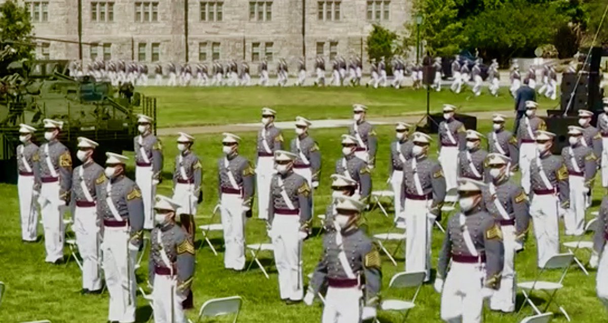 BeschlossDC's tweet photo. West Point graduation in the world of 2020: https://t.co/9bWdWCPtaq