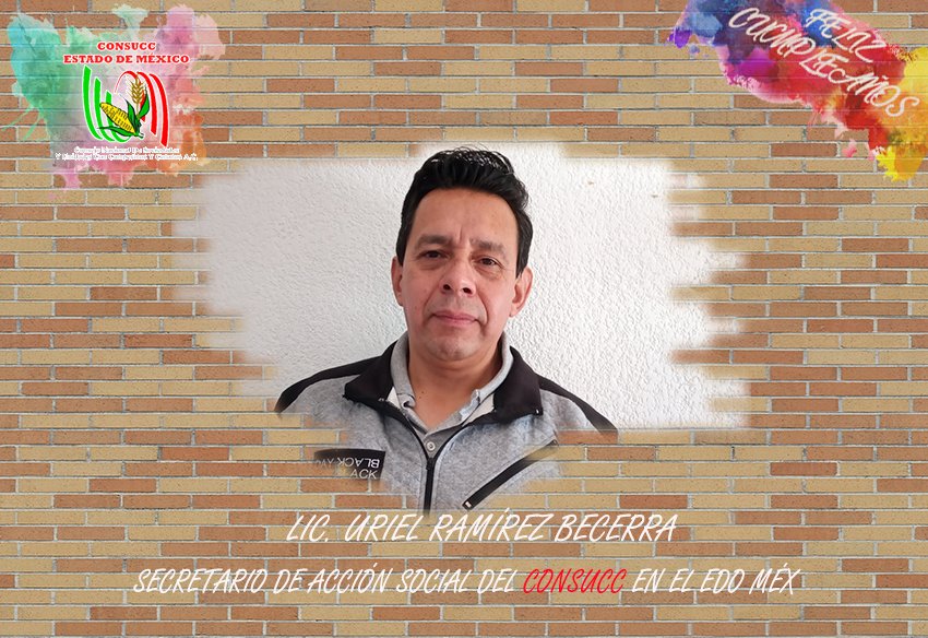 ConsuccMex's tweet photo. Compromiso, lealtad y tenacidad, son algunos de los valores que definen a este gran amigo y compañero.
Felicitamos al Lic. Uriel Ramírez Becerra Serio. De Acción Social del CONSUCC Estado de México con motivo de su cumpleaños.
Muchas felicidades 🎂 https://t.co/Xp569kTUAj