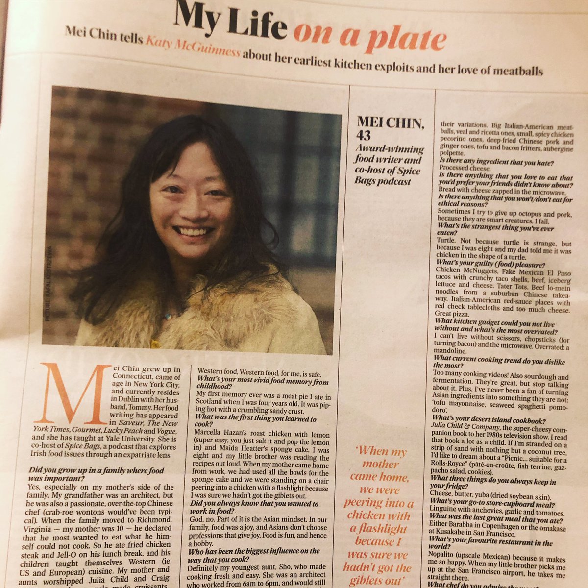 To the always wonderful <a href="/katymcguinness/">Katy McGuinness</a>, thank you for the interview in this week’s <a href="/Independent_ie/">Irish Independent</a>. Also I am glad for the mention of my aunt Sho who passed away five years ago today. independent.ie/weekend-magazi…