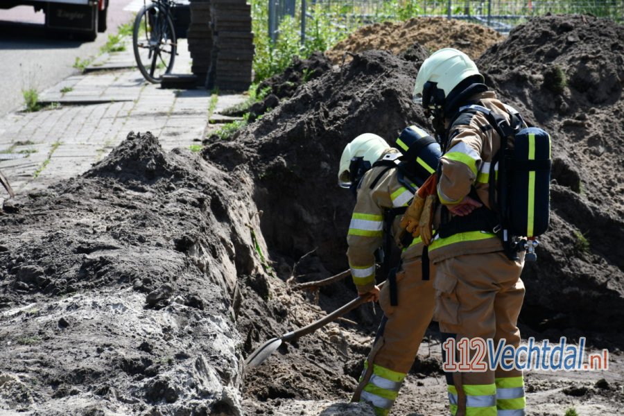 Gaslek in tuin van woning in #Beerzerveld na graafwerkzaamheden. 112Vechtdal.