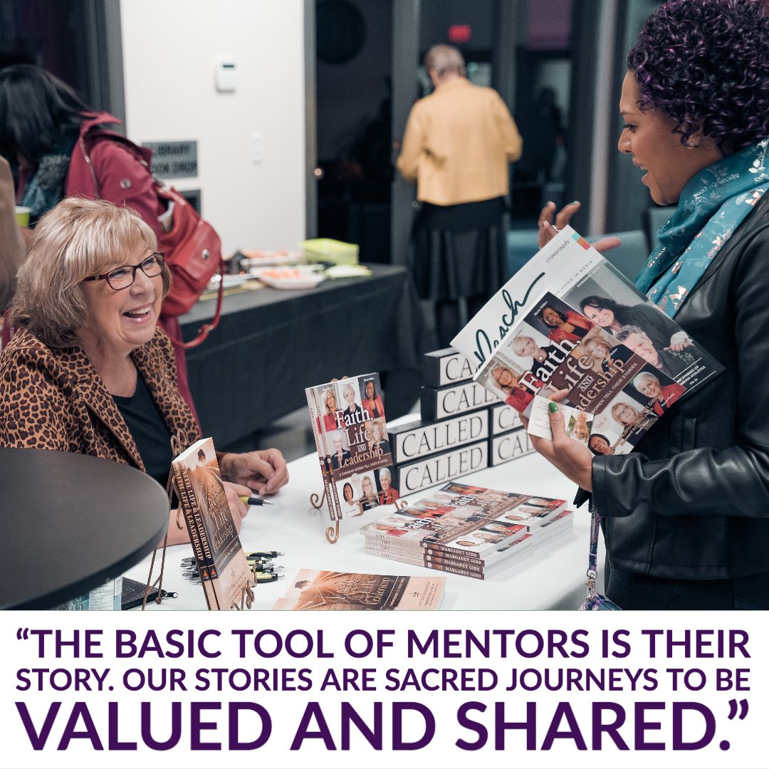 Women__Together's tweet photo. "The basic tool of mentors is their story.  Our stories are sacred journeys to be valued and shared."  Margaret Gibb, Founder &amp; Director
To purchase your copy of "Faith, Life &amp; Leadership," please follow this link: https://t.co/VrDjf7GwV1 https://t.co/qIjbij1CCP