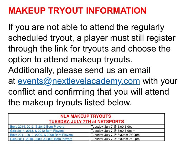 Next Level Academy tweet media