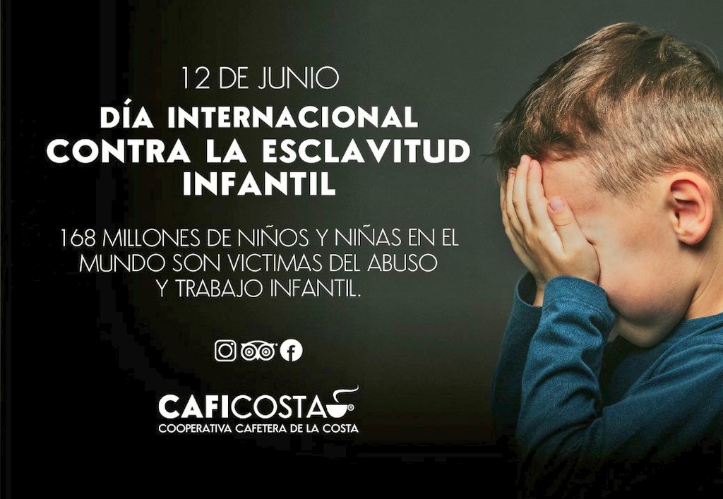 CAFICOSTA's tweet photo. No al Trabajo Infantil @CAFICOSTA FLO IDV#20997 @FLOCERT_global #DiaMundialContraElTrabajoInfantil El CAFE CARIBE @CafedeColombia Libre de Trabajo de Nuestros Niños @RegionCaribeCO @Codigo_Prensa @TuValledupar @CLACFairtrade @fairtradecolomb @CesarComite @Noticosta https://t.co/mUH1IzkYyZ