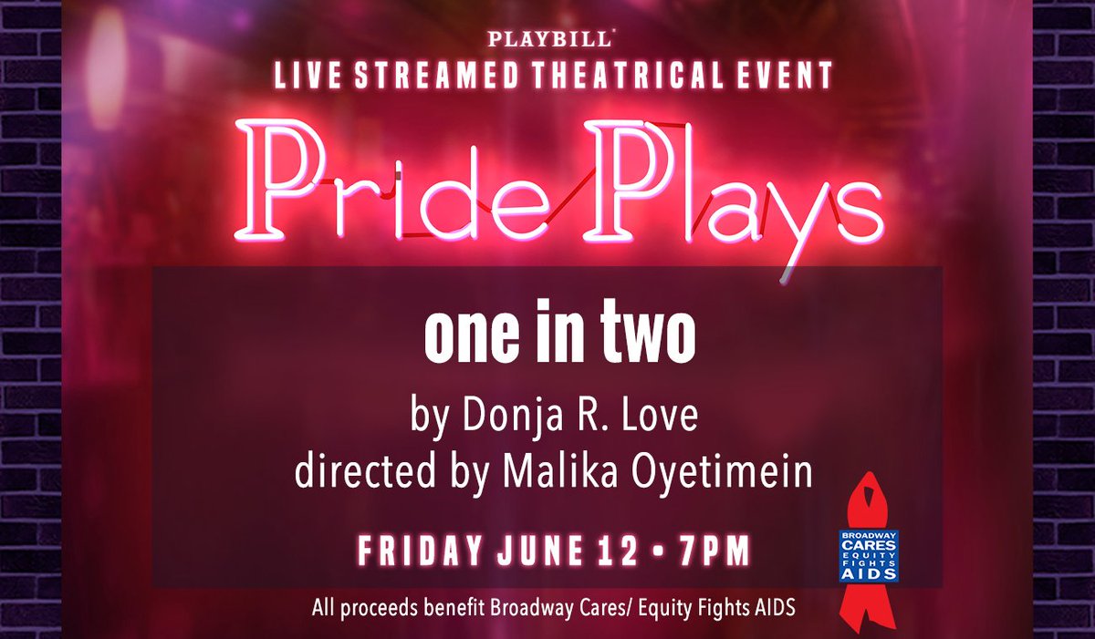 You can still stream the reading of #oneintwo through Monday, June 15 if you missed the live reading.

Watch at linktr.ee/PridePlays