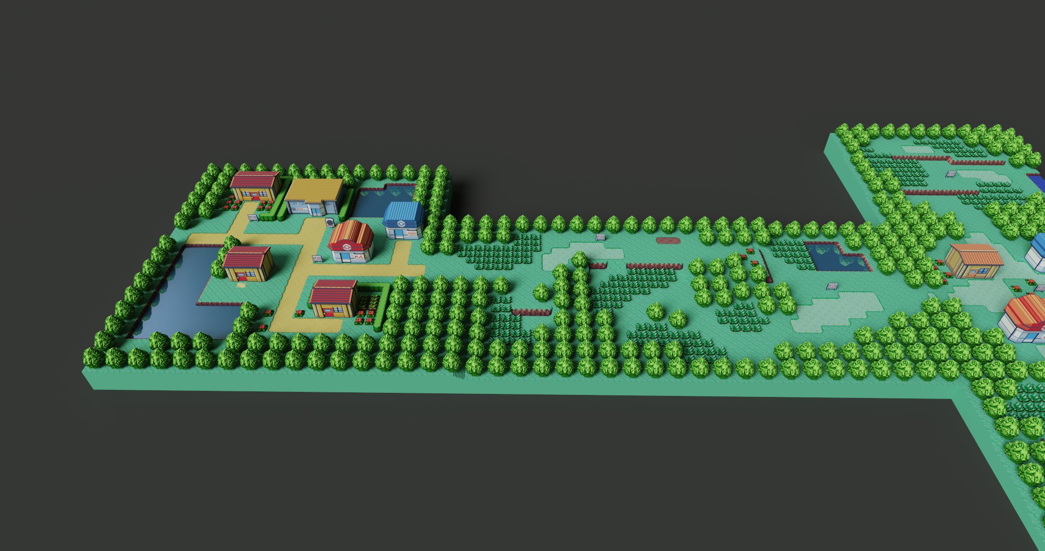 あせろら 102番道路 トウカシティ 全体 ポケモン ポケモンrse Pokemon ポケットモンスター ボクセルアート Voxelart T Co Cbjiccenpz Twitter