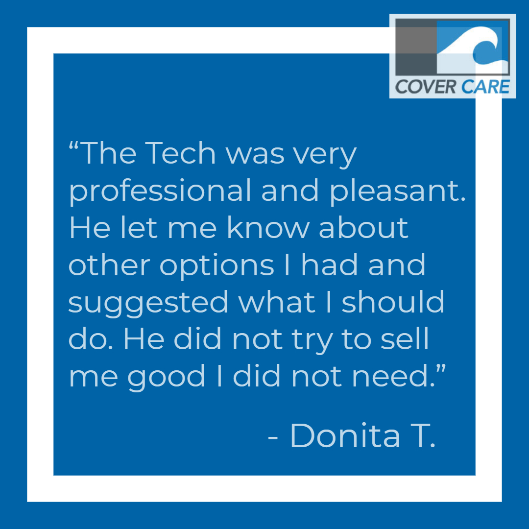 CoverCareLLC's tweet image. Thank you for the kind review, Donita! #covercare