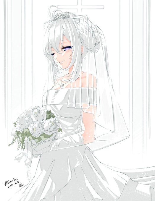 「wedding dress white gloves」 illustration images(Oldest)