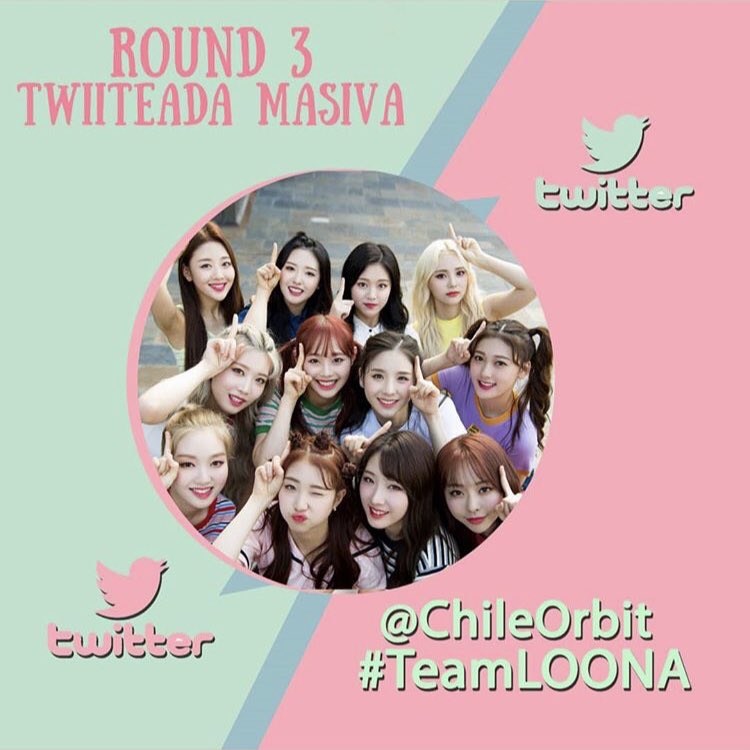 ChileOrbit's tweet photo. [ Round 3 🥊 - Twitteada masiva ] Orbits!! Citen este tweet con el hashtag #TeamLOONA para ganar en la guerra de fandoms contra Mamamoo Chile🙌🏻

(Quien junte más RT con el # gana‼️)

Vamossssss orbits💪🏻 https://t.co/6u7X814mbN