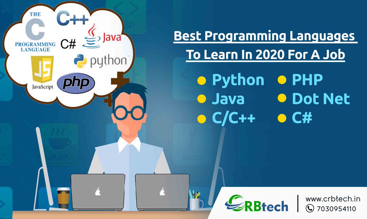 CRB_Tech's tweet image. So, which programming language you want to learn? Reply In Comment Box.
Contact Us: 📞7030954110/ 📞9607996723 | crbtech.in
#bestprogramminglanguages #programming #coding #programmer #developer #python #code #technology #coder #javascript #java #computerscience