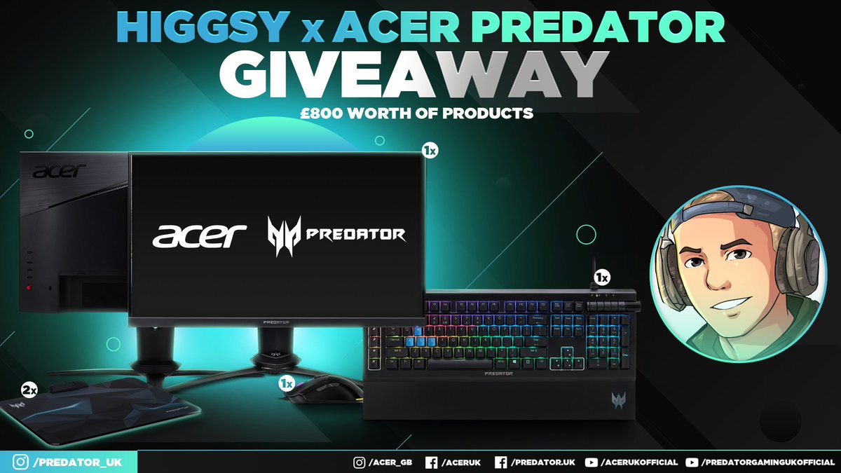 H11GGSY's tweet image. I've teamed up with @PredatorGaming to giveaway £800 worth of prizes!

Prizes:
Predator XN3 240hz Monitor x1
Aethon 500 Keyboard x1
Cestus 330 Mouse x1
RGB Mouse Pad x2

- Follow, Like, and RT this tweet. 
- Tag someone you never lose to...👀

Enter here: playr.gg/giveaway/uZ7DH…