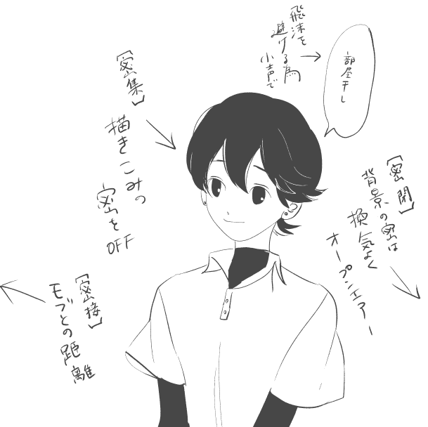 三密を避けた絵です 