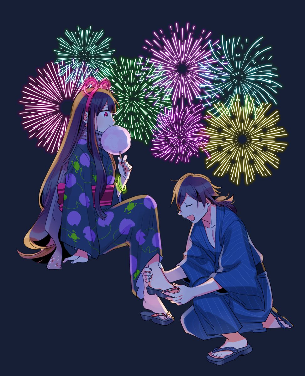 thank you pako for drawing them in yukata..............?? 