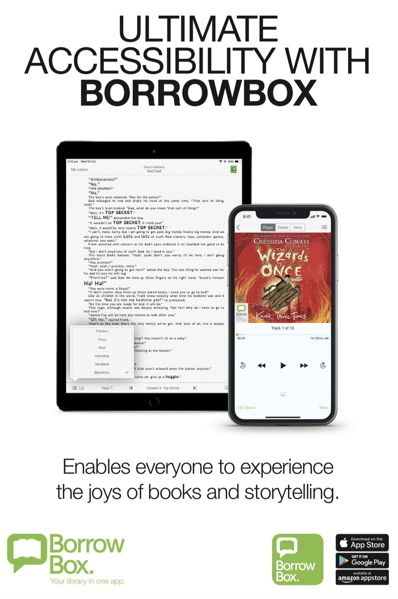 Library_Plus's tweet photo. Use the @BorrowBox app to access #ebooks and #eaudiobooks for ultimate accessibility for all. #HiVis2020 #LibrariesFromHome https://t.co/WFIj5dcgFn