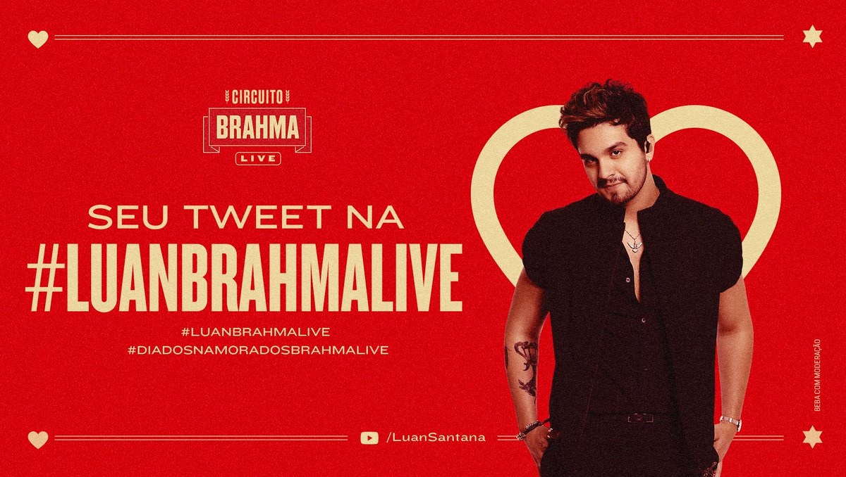 BrahmaCerveja's tweet image. HOJE TEM! Hoje tem @LuanSantana no Circuito Brahma Live. Quer aparecer por lá? É só fazer um post com a #LuanBrahmaLive, quem sabe ele não vê seu post por lá?

#AprecieComModeração