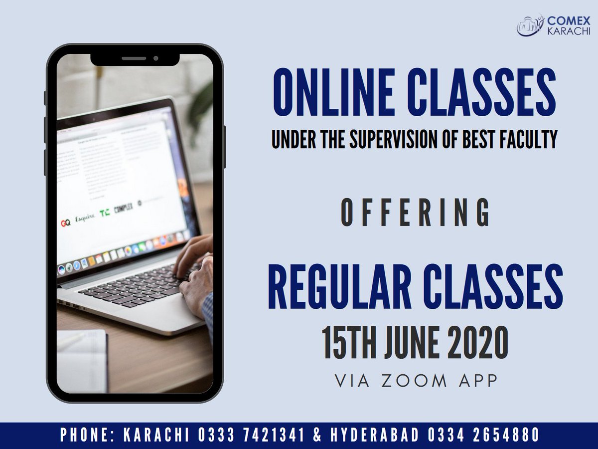 CssComex's tweet image. Join us for #ONLINECLASEES. Offering #RegularClasses from 15th June 2020 on ZOOM app