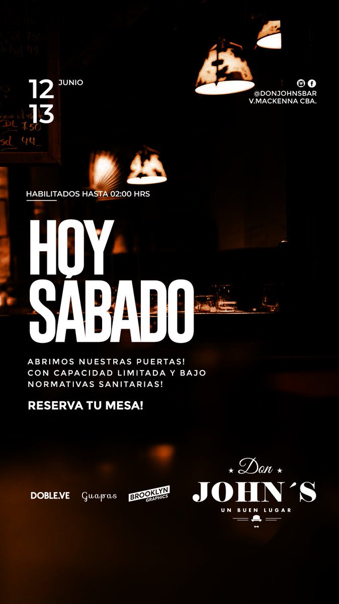 Reserva tu mesa #SabadoDeDJ >> Dj Seba Barreto 🎩