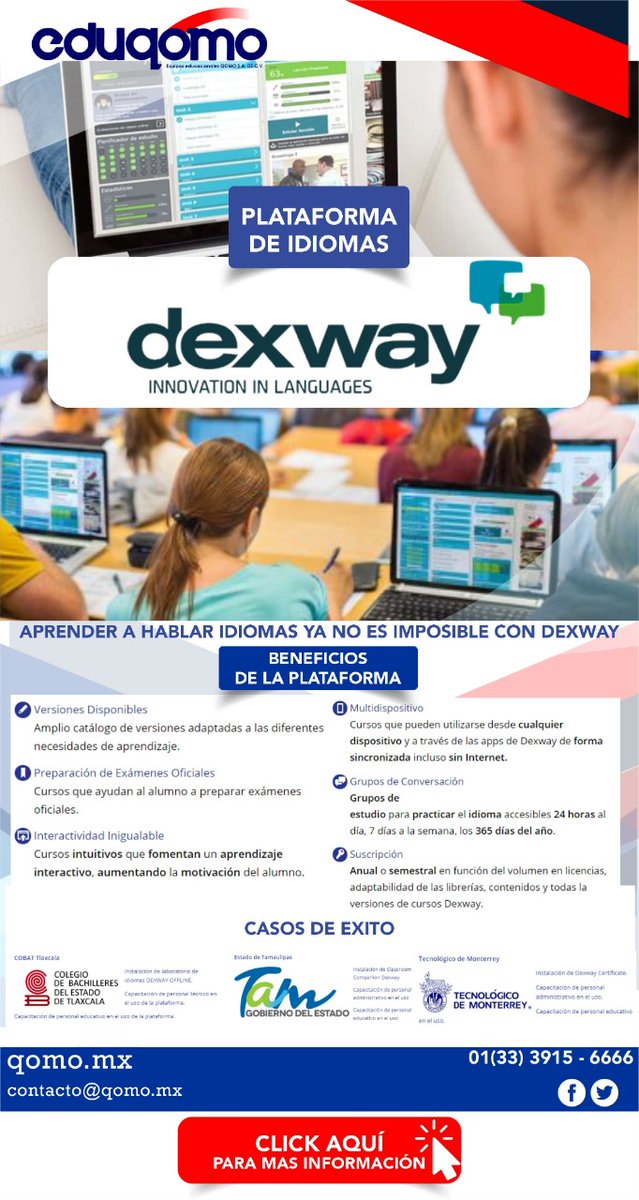 eduqomo's tweet photo. ¿Tú crees que aprender otro idioma es imposible? 

Contáctanos en 🌐https://t.co/0aVSfFgLLn 📲(33) 18168063 o 📧 contacto@qomo.mx para que juntos podamos comprender mejor tus necesidades y asesorarte en las mejor solución en aprendizaje de idiomas para tu institución. https://t.co/RdCq33xVBb