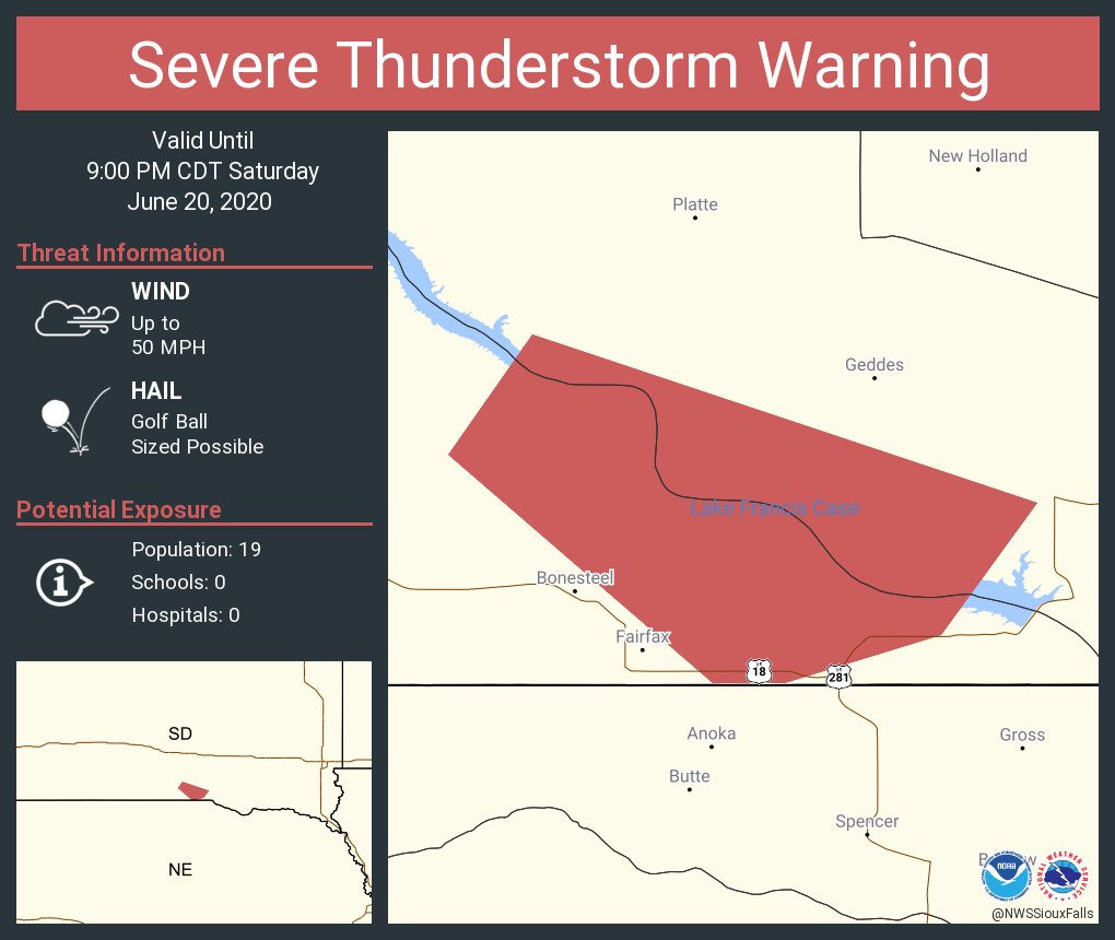 Severe Thunderstorm Warning including Gregory County, SD until 900 PM
