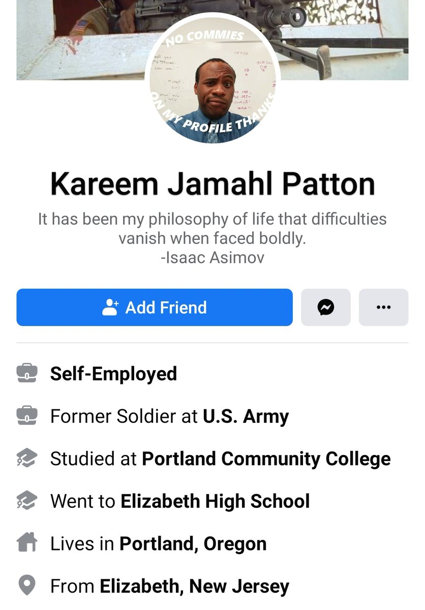 13: Kareem Patton - often seen with proud boys and patriot prayer. Often pointed to as proof they are not racist. Confederate apologist. Last seen two weeks ago on a fishing expedition, away from Portland. Unknown how long he will be away for. ( https://twitter.com/RoseCityAntifa/status/1124467889925283840)