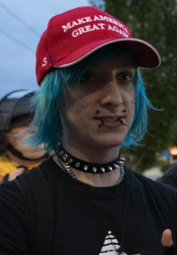 17: Lilith "Drakken" Saer - frequent attendee of fascist protests, including the recent Reopen Rally in Astoria. Runs QAnon Portland. Holocaust denier and nazi apologist. More on her ideology ( https://twitter.com/WanksChorus/status/1192600110082883584)