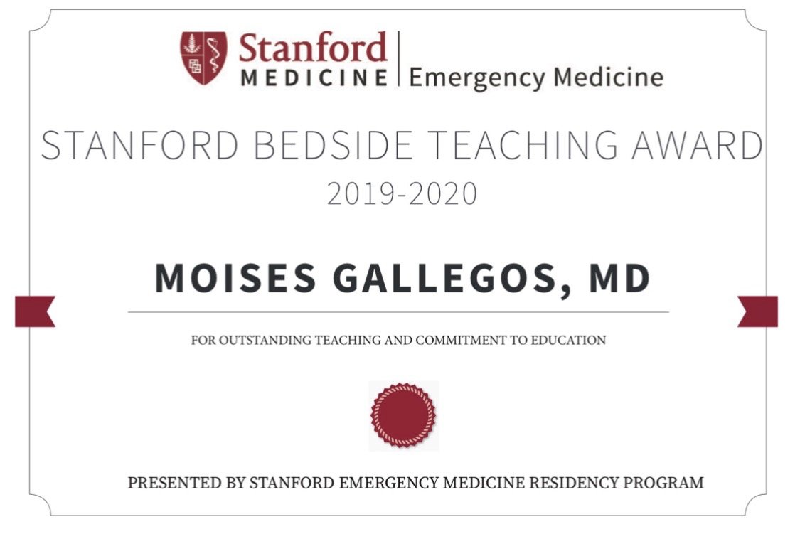 aL'Ai alvarez, MD (@alvarezzzy) on Twitter photo One of the best things in #academiclife is to see one of your #medstudents become an amazing clinician-educator, & work alongside them as colleagues and friends.
So proud for Dr. Moises Gallegos as this year's <a href="/StanfordEMED/">StanfordEM</a> Bedside Educator of the Year. Well done!
#EMontheFarm One of the best things in #academiclife is to see one of your #medstudents become an amazing clinician-educator, & work alongside them as colleagues and friends.
So proud for Dr. Moises Gallegos as this year's <a href="/StanfordEMED/">StanfordEM</a> Bedside Educator of the Year. Well done!
#EMontheFarm
