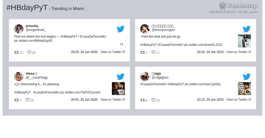 Trendsmap Miami tweet media