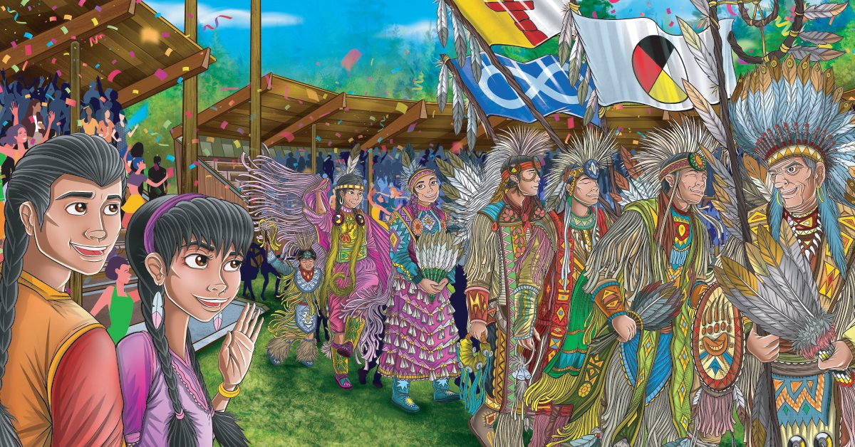 For #IndigenousPeoplesDay, share this beautifully illustrated e-book with your kids! It follows siblings Nuttah and Kitchi as they explore the grounds of a #SummerSolstice festival to find traditional events! Download here: ow.ly/fmE050AdmSX <a href="/GoodMindsBooks/">GoodMinds.com</a> #NIPDCanada