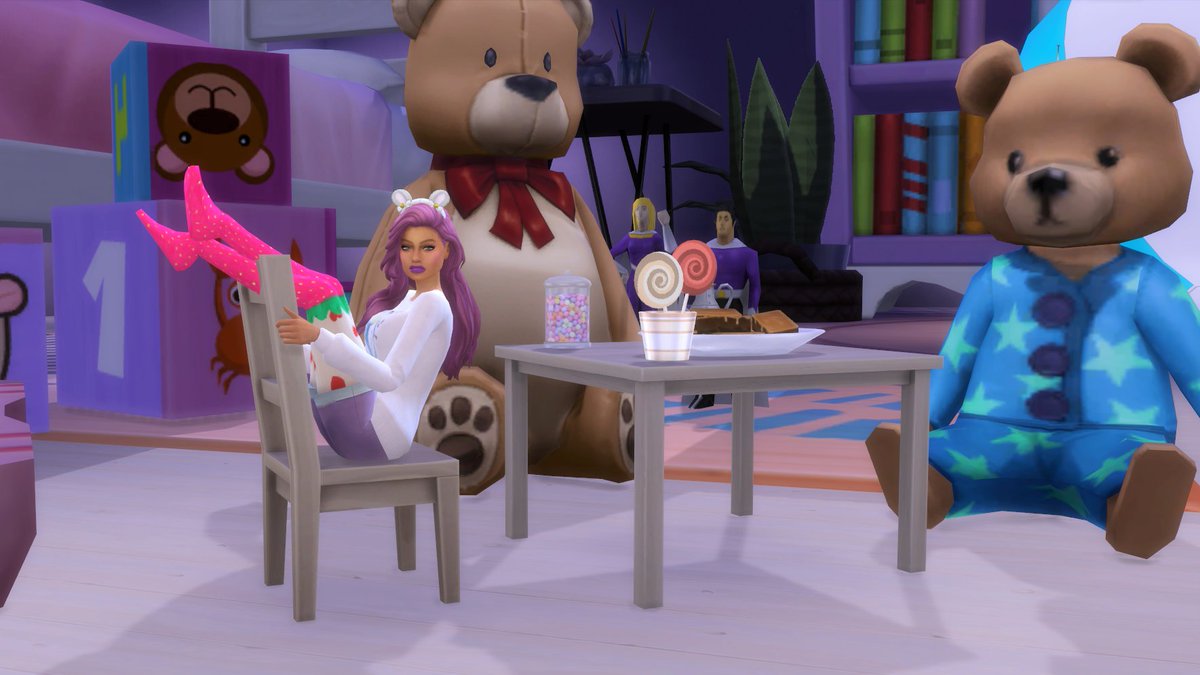 AdrianSimsYT's tweet photo. Pijamada con los juguetes #Simbook #Simmodel #sims4 https://t.co/xMeYbrawWR