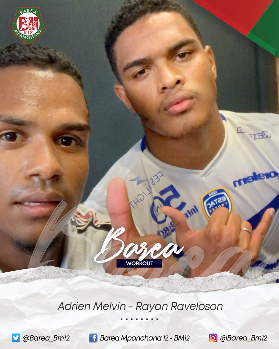 Barea_Bm12's tweet photo. Melvin &amp; Rayan 🇲🇬

Même en période de vacances, les deux Bareas @meladr31 et @RavelosonR22 s'entrainent ensemble pour garder la forme et être au top pour le début de la prochaine saison. 🏋️‍♀️💪

.
#Melvin #Adrien #Rayan #Raveloson #barea
#BM12 #Madagascar
@Barea_Bm12 https://t.co/2H3WwFbyay
