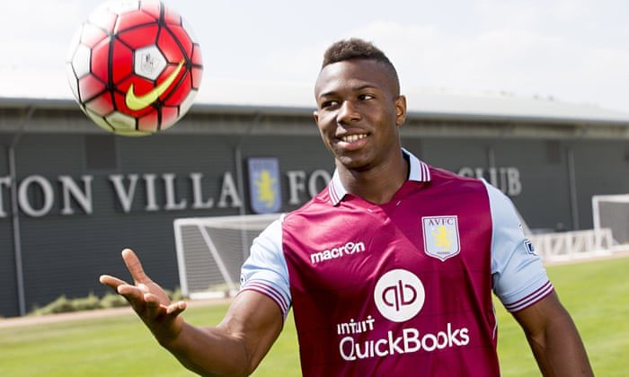 He joined Aston Villa in August 2015 for £7m with a three year buy back clause. His debut was a success as his cross lead to a Crystal Palace own goal, and three days later he scored against Notts County in a League Cup win.