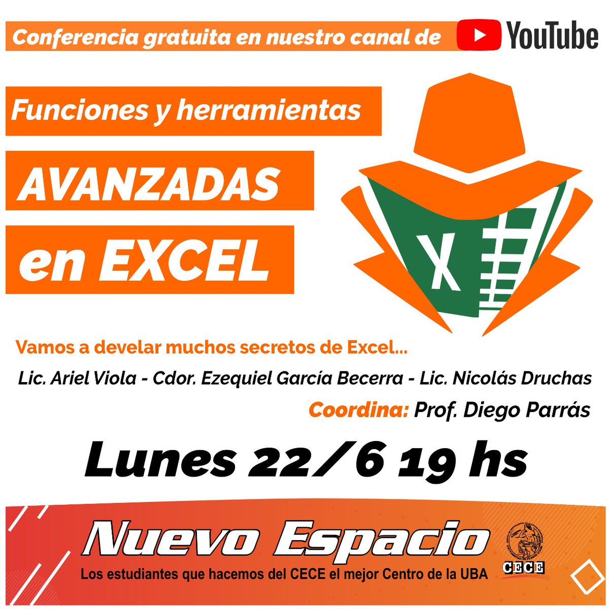 ceceuba's tweet photo. Funciones y herramientas AVANZADAS en Excel. 📈📈

Este lunes 22/6 te esperamos en una nueva conferencia en la que aprenderás nuevas herramientas y funciones en Excel que te sorprenderán 🤓🤓

 Link👉🏻 https://t.co/Wb81sRB45p https://t.co/qUVfclpyKF
