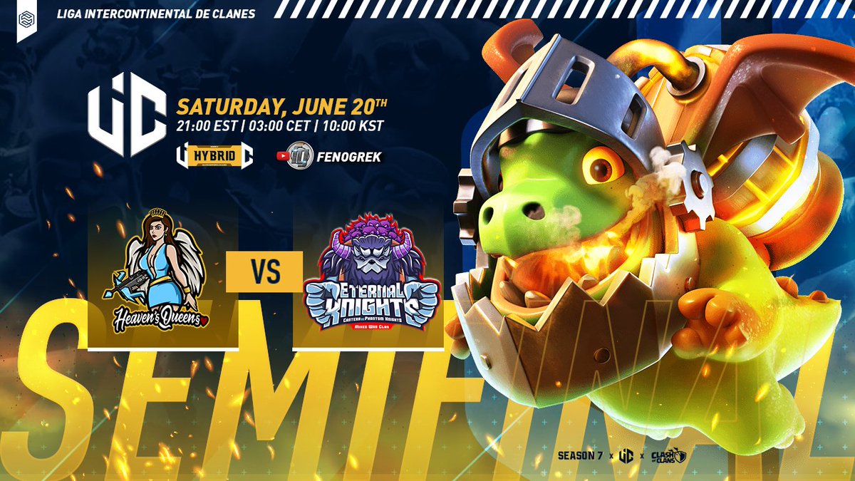 🔥 <a href="/LICCOC/">LIC</a> SEMIFINALES 🔥

LA GLORIA ESPERA..! QUE SE ENCIENDA EL PANDEMONIUM
LA GENTE NO PUEDE ESPERAR PARA CONOCER AL FINALISTA :

🔥 <a href="/PKS_COC/">༆Phant⭕️mKnight§༆</a> VS @heavensqueens 🔥

POR UN LUGAR EN LA FIESTA GRANDE 🏟️
8PM 🇲🇽
youtube.com/c/FENOGREK
👊🏆💪