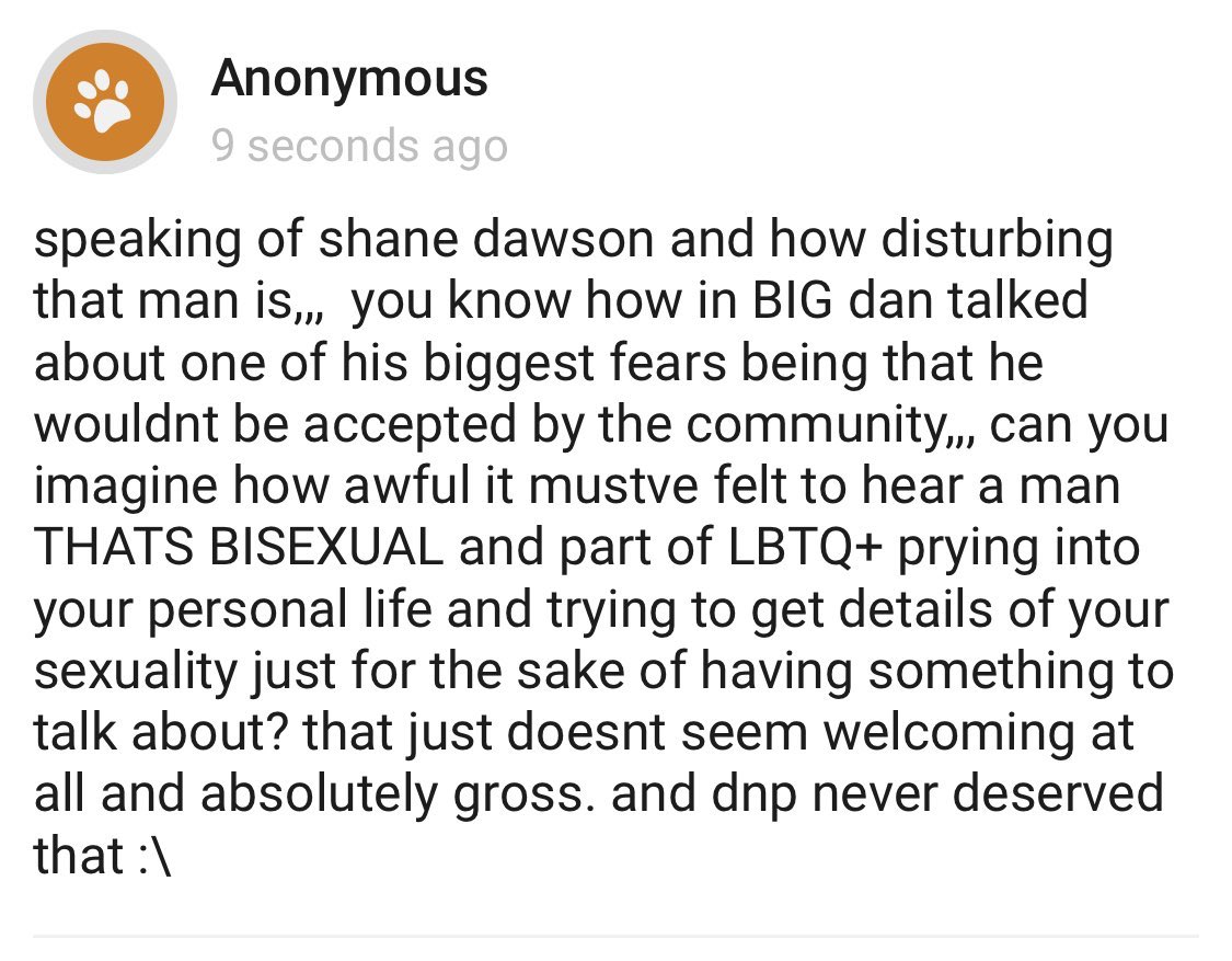 consider this....also watch dans coming out video to fully understand why this is such a concern 