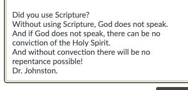 DrTPJohnston's tweet photo. Grading evangelism #ContactReports has convinced me of the importance of quoting Scripture in evangelizing to bring God unto the conversation

No Scripture = No conviction

Use of Scripture precedes all conviction and all repentance! https://t.co/2WlzBexmob