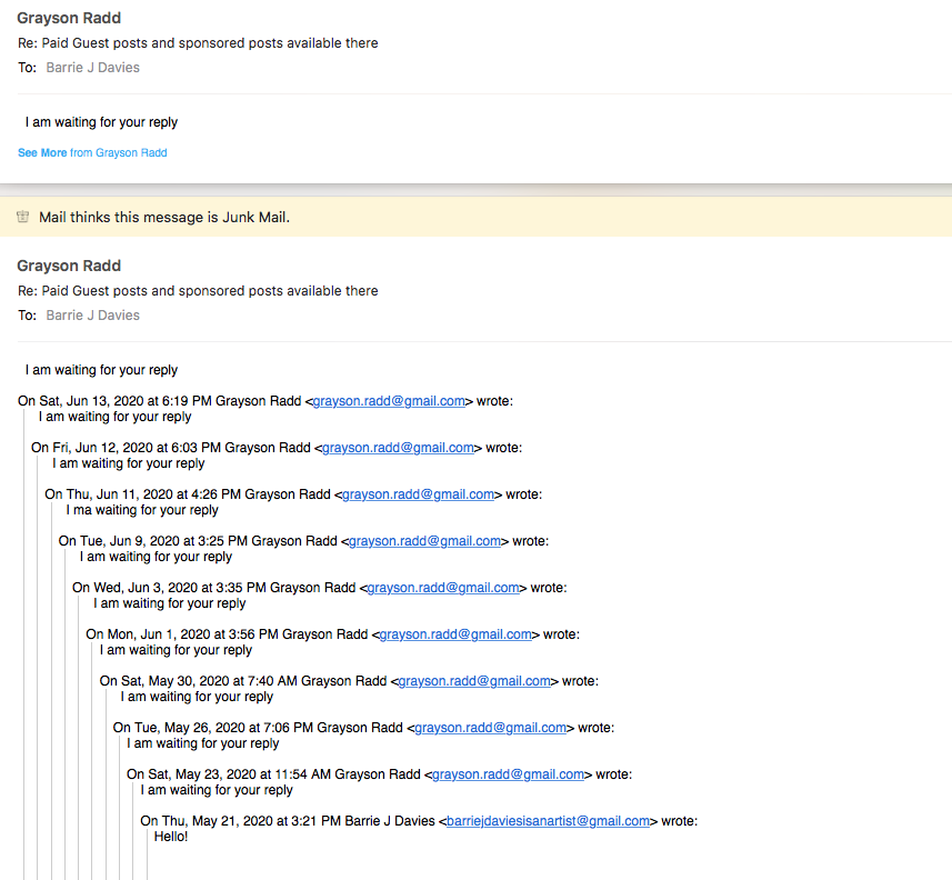 barriejdavies's tweet image. Do I Reply? #spam #spamemail