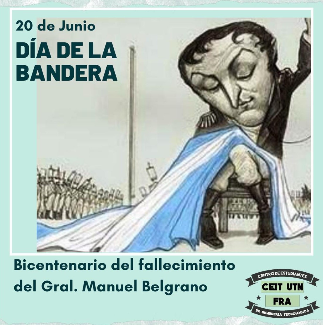 Un día como hoy en el año 1820, muere Manuel Belgrano, creador de la Bandera Nacional el 27 de febrero de 1812, durante la guerra de la Independencia. El 23 de agosto de 1812, flameó por primera vez en Rosario, en la torre de la iglesia de San Nicolás de Bari
#DíaDeLaBandera 🇦🇷