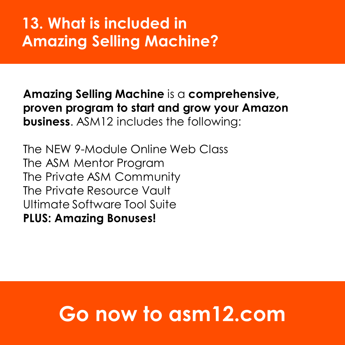 SellerGenius's tweet photo. #ASM Review: What is included in
Amazing Selling Machine?

Last chance to get #AmazingSellingMachine + bonuses ➡️ https://t.co/HQwOgnUMZg 

#fba #asm12 #sellonamazon #workfromhome #homebusiness #amazonseller https://t.co/TEZk5Xr5ck
