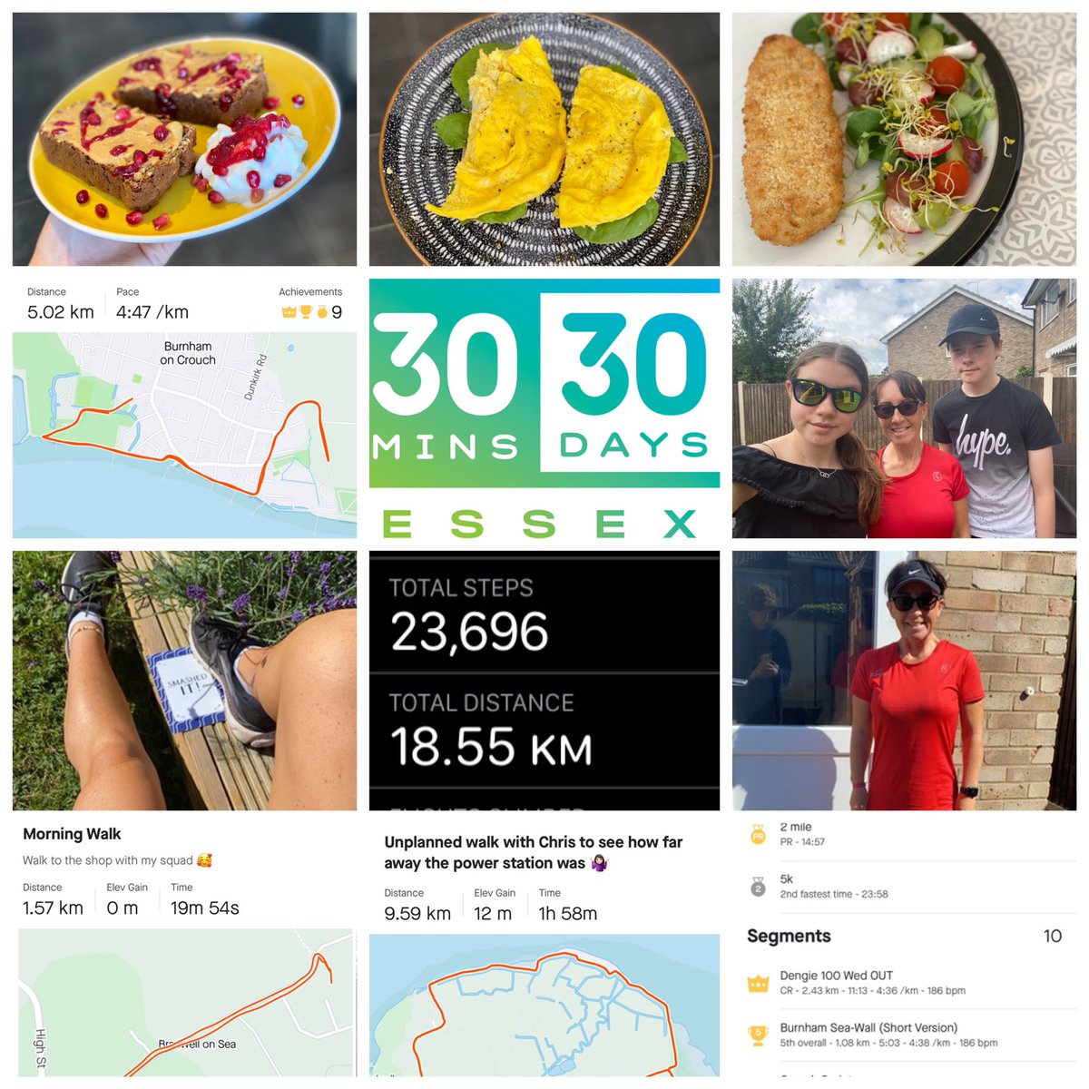 Day 20 ✅ 
I see theme here 🤦🏻‍♀️ mostly food... and running... my kids...and friends....and most importantly good times! 
Another busy day with impressive step count... just 10 days left to go of my <a href="/3030essex/">3030Essex</a> challenge 💪🏼
#keepessexactive @active_essex