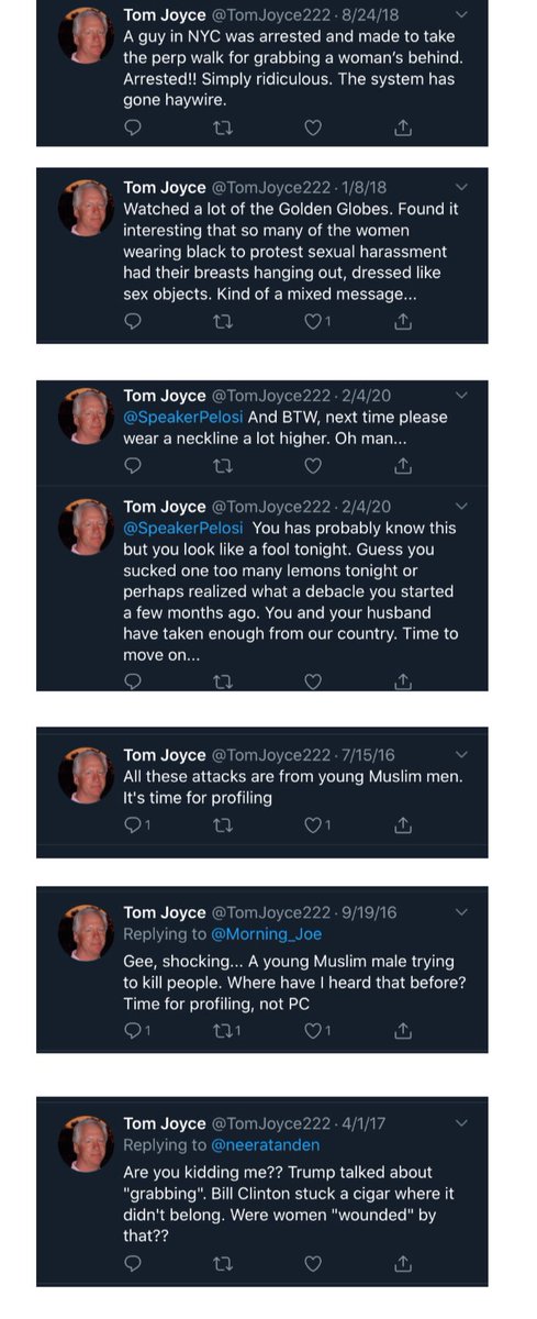 senatorduff's tweet photo. I find it interesting that Darien’s ruling political party/government, didn’t find these tweets troubling until they were exposed by a citizen. Only then was he asked to resign the police commission. Maybe it wasn’t offensive until it was in the light. https://t.co/86BWcAACqB