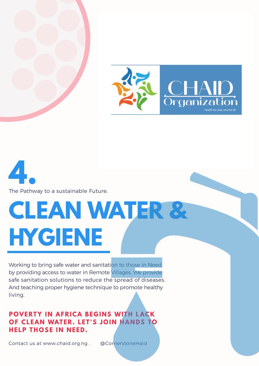CornerstoneHaid's tweet photo. CHAID Goals
#industriahealthandsafety
#ClimateChange
#CommunityHealth
#WASH https://t.co/SKYnrRrW1K