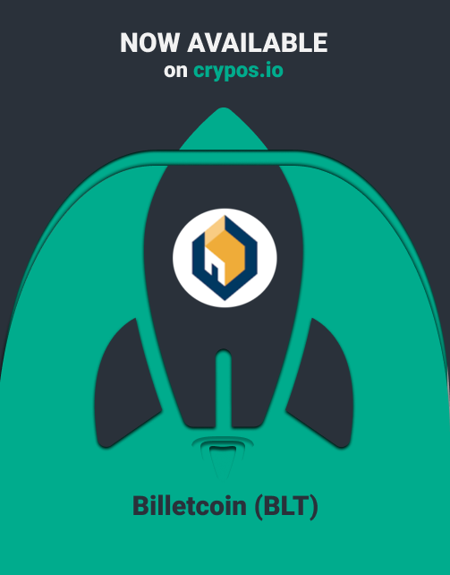 We are glad to announce Billetcoin (BLT) coin on Crypos Platform. 
Website: coinbillet.com
BTCtalk Ann: bitcointalk.org/index.php?topi…
Discord: discord.gg/V7C9pXk

<a href="/billetcoin/">Billet Coin</a>