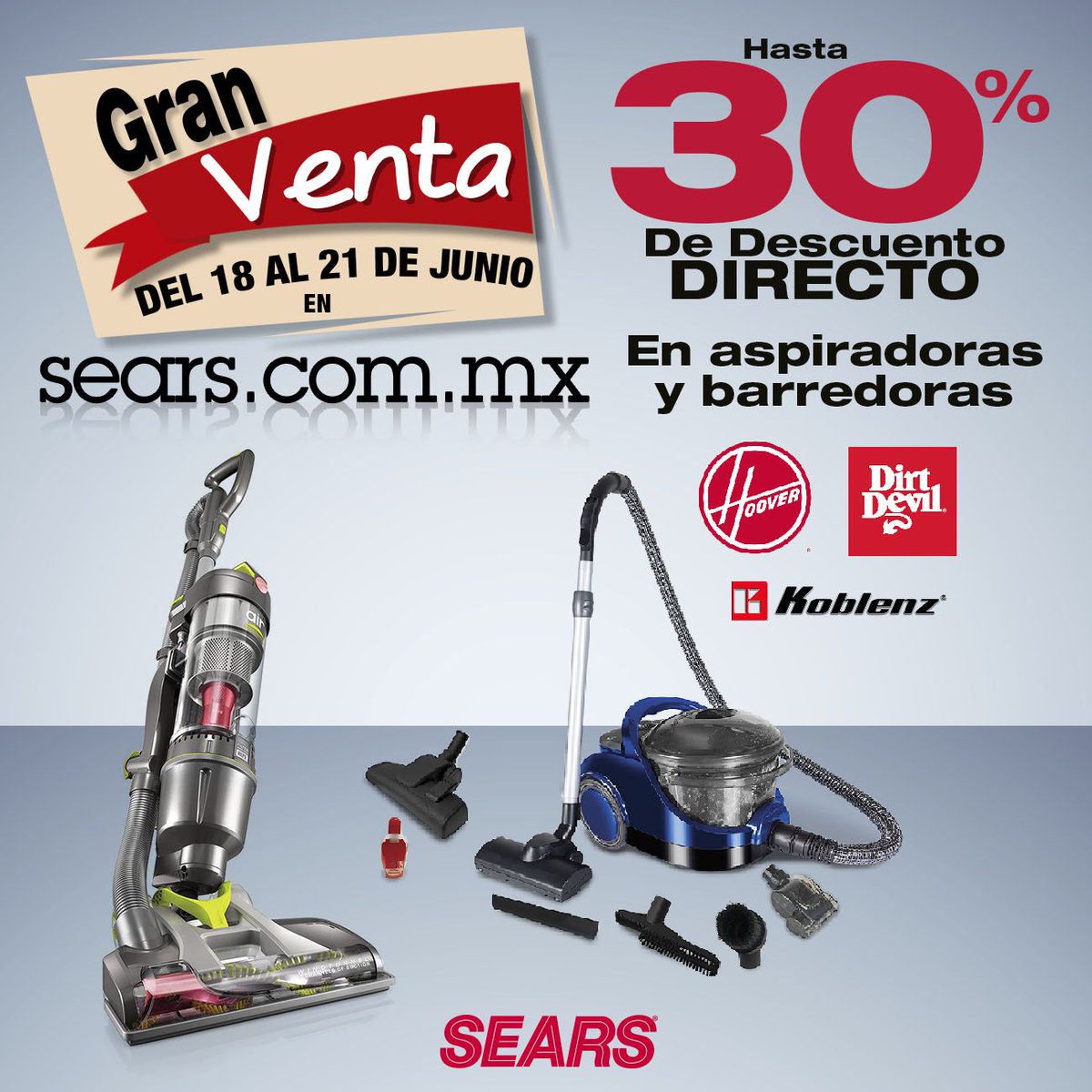 Trastornado Gracioso filtrar Sears México on Twitter: "Obtén los mejores descuentos en aspiradoras en  nuestra Gran Venta. ✨ Dale clic aquí 👉 https://t.co/IAVYJ5hKJd Vigencia  del 18 al 21 de junio de 2020. No acumulable a