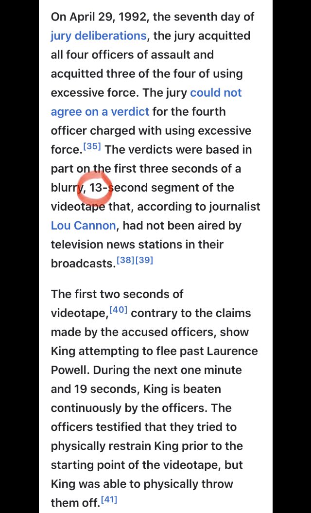 4) 17 () public seats were made available for the trial. Despite the clear brutality, the officers were acquitted! The jury was provided an additional 13 seconds of undisclosed footage that was not broadcast to the public! 13 !! (lawlessness/rebellion)