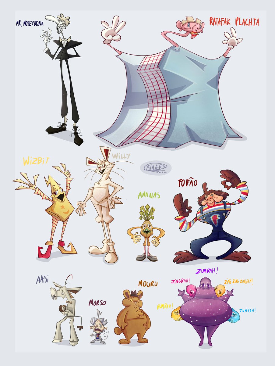 Alvarodibujill1's tweet photo. Here we have some childhood stars uwu
#myart #myartwork #characterdesign #fofao #ananas #wizbit #ratafakplachta #mrnoseybonk #rabbit #morso #boobah https://t.co/0a8eDGP8NI